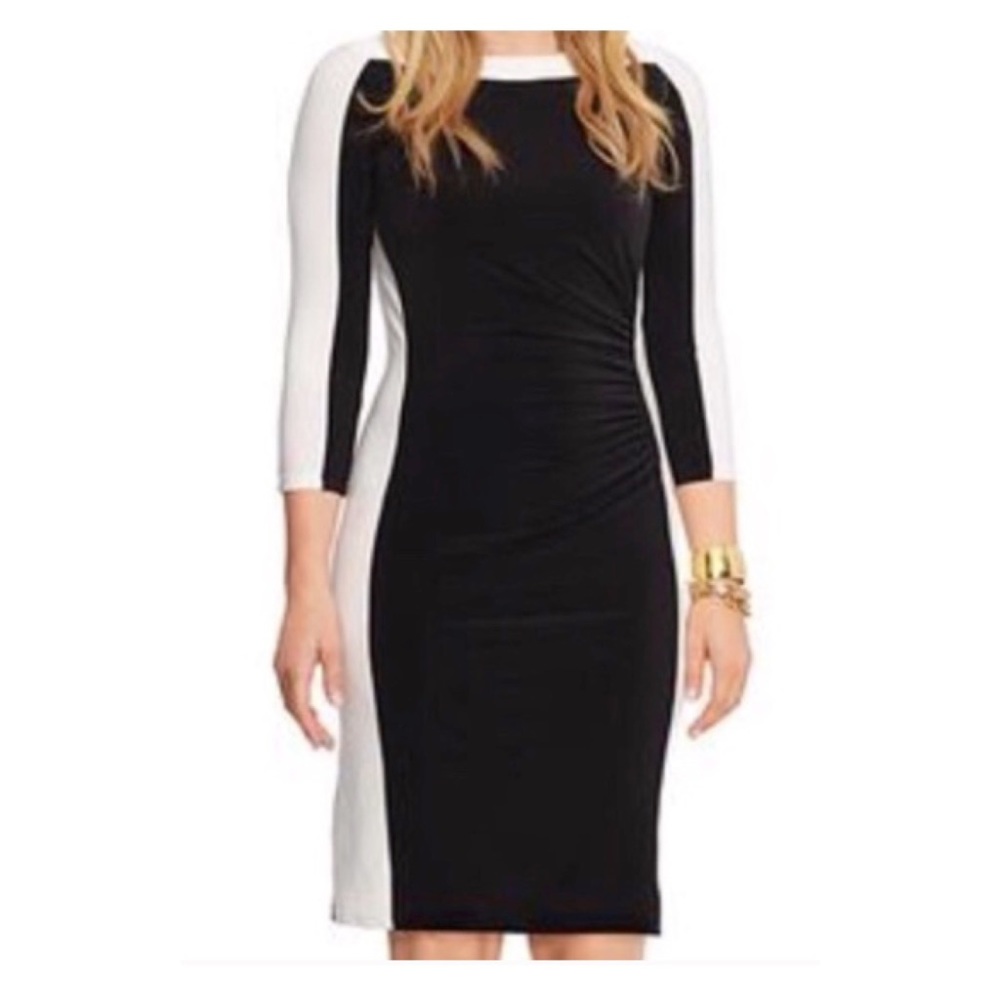 Lauren Ralph Lauren Ruched Color Block Dress - Picture 1 of 10